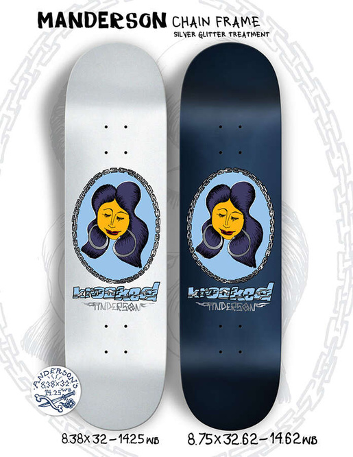 Krooked Skateboarding Manderson Chain Frame 8.75" x 32.62"