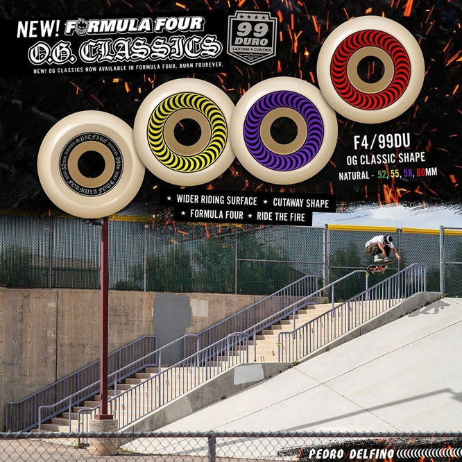 Spitfire Wheels Formula Four OG Classics (Silver) 99DU 54 mm wheels