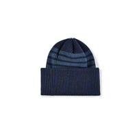 Polar Skate Co. Cap Double Fold Merino Beanie (Navy Stripe)