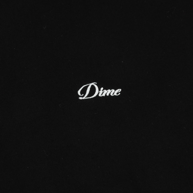 Dime Cursive Small Logo T-Shirt (Black)