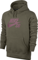 Nike SB Icon Hoodie (Medium Olive / Elemental Pink)