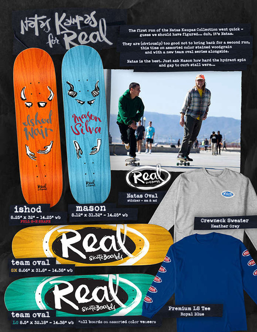 Real Skateboards Ishod by Natas II board 8.25" x 32"