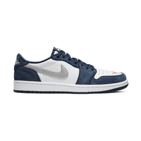 Nike SB Air Jordan 1 Low shoes (Midnight Navy / Metallic Silver / White)