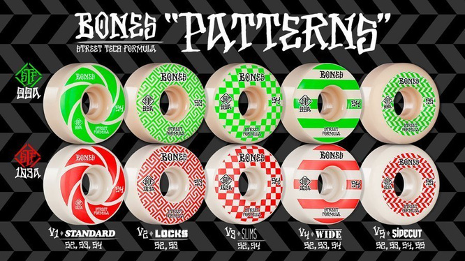 Bones Wheels STF 103A Patterns V4 Wide 53 mm