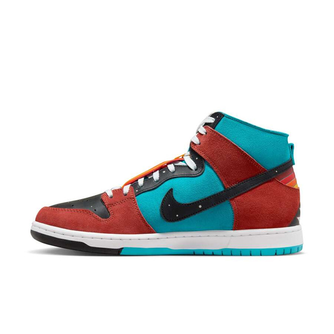 Nike SB Dunk High Decon (Turquoise Blue / Black / Rugged Orange)