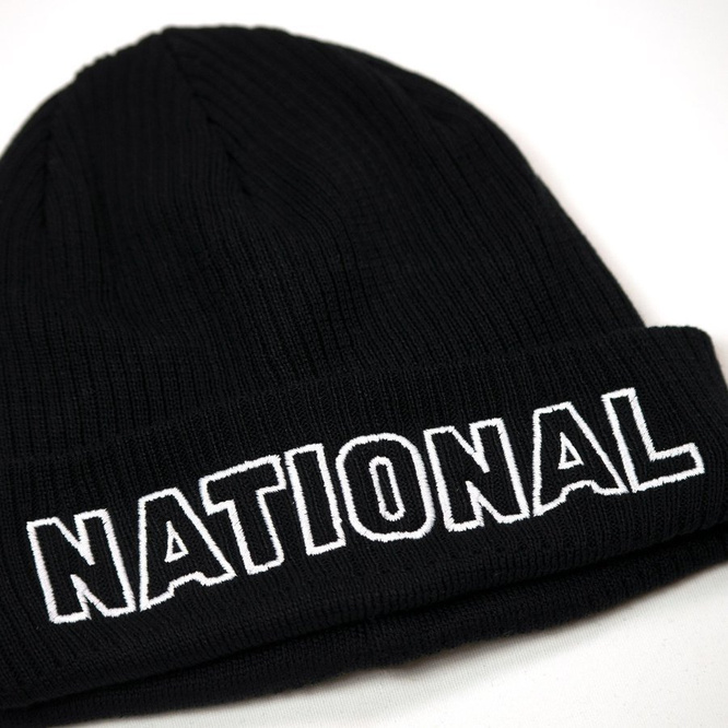 Czapka zimowa The National Skateboard Co. Classic Text Organic Beanie (Black)