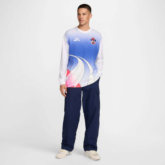Nike SB Federation USA Long-Sleeve Skate T-Shirt (White)