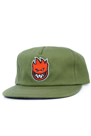 Spitfire Bighead Fill Snapback (Olive / Red)