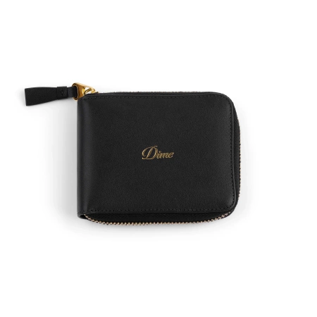Dime Cursive Zip Wallet (Black)