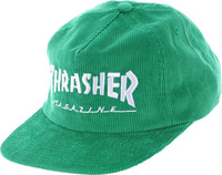 CZAPKA THRASHER MAGAZINE LOGO CORDUROY SNAPBACK (GREEN)