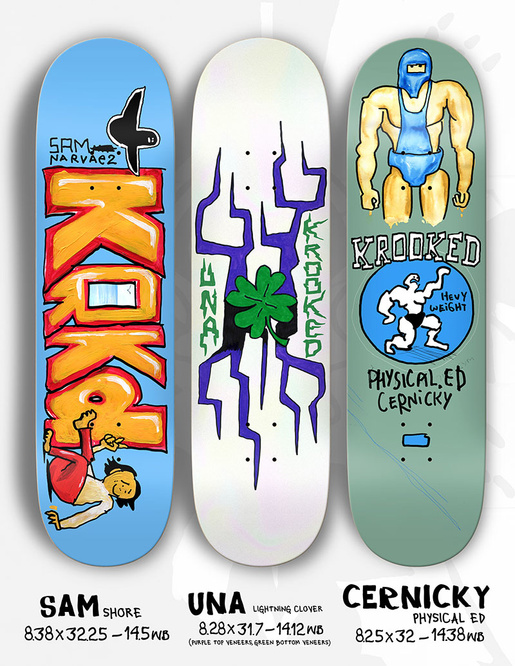 Krooked Skateboarding Una Lightning Clover 8.28" x 31.7"