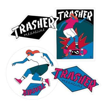 Thrasher x Parra Trasher Sticker 4 Pack