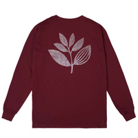 Longsleeve Magenta Points Plant (Wine)