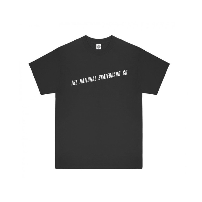 The National Skateboard Co. T-Shirt Slant Logo (Black)