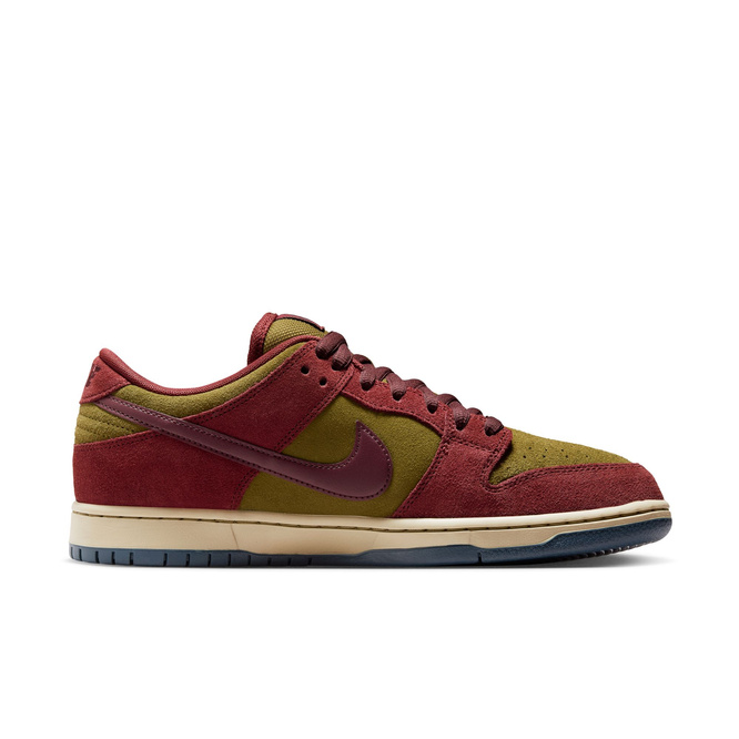 Nike SB Dunk Low Pro (Dark Team Red / Burgundy Crush / Olive Flak)