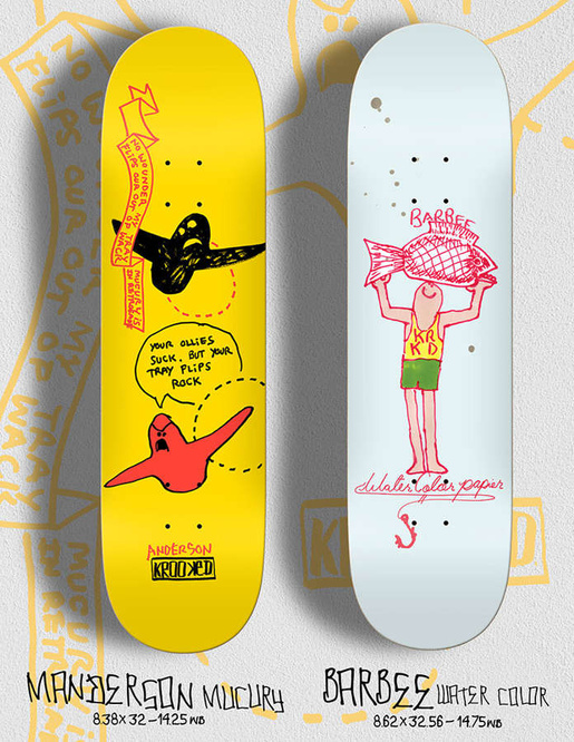 Krooked Skateboarding Manderson Mucury 8.38" x 32"