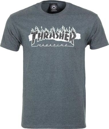 Thrasher Magazine Ripped Tee (Dark Heather)