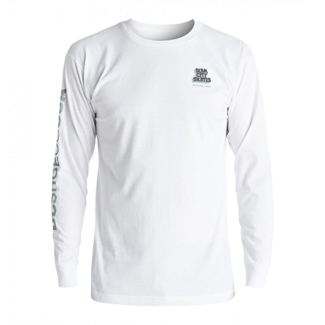 KOSZULKA Z DŁUGIM RĘKAWEM DC X SLAM CITY LS (WHITE)