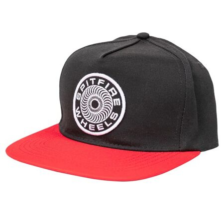 Spitfire Classic 87' Swirl Patch Snapback (Black / Red)