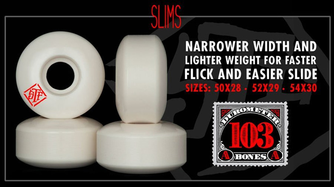 Bones Wheels Pro STF 103A Lockwood Smokin V3 Slim 54 mm wheels