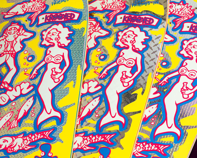 Deska Krooked Skateboarding Skateshop Day 2024 Color My Friends (Hand Numbered) 9.81" x 32.06"