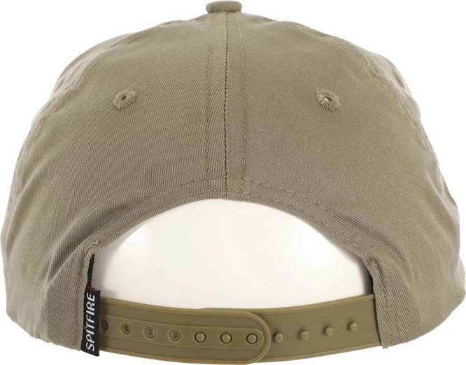 Spitfire Bighead Snapback Cap (Khaki/Orange)