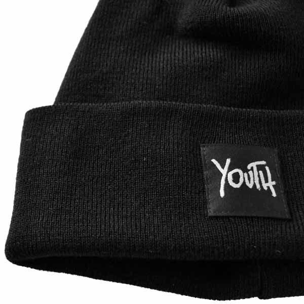 YOUTH SKATEBOARDS OG LOGO PLAIN BEANIE WINTER HAT (BLACK)