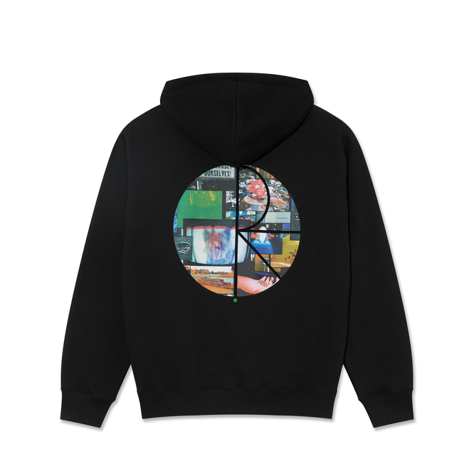 Polar Skate Co. Ourselves Collage Fill Logo Dave Hoodie (Black)