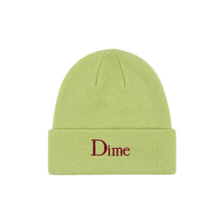 Dime Classic Wool Fold Beanie (Lime)