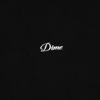 Dime Cursive Small Logo T-Shirt (Black)