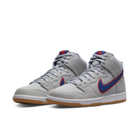 Nike SB Dunk High Premium "Mets" (Cloud Gray / Rush Blue / Team Orange / White)