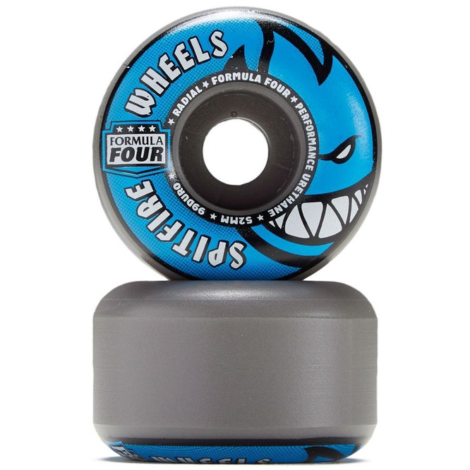 Koła Spitfire Formula Four Radials (Grey / Blue) 99DU 52 mm