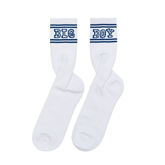 SKARPETKI POLAR SKATE CO. BIG BOY SOCKS (WHITE / NAVY)