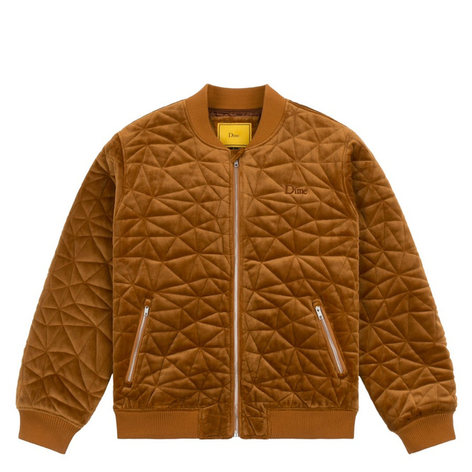 Dime Velor Bomber Jacket (Rust)
