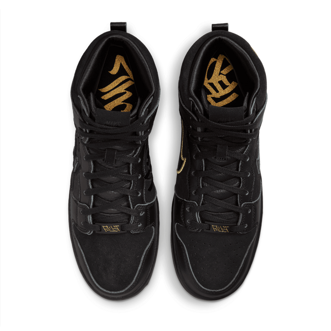 Nike SB x FAUST Dunk High Pro (Black / Black / Metallic Gold)