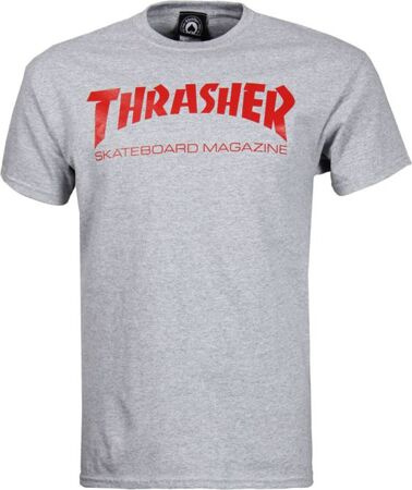Thrasher Skate Mag Logo Tee (Grey / Red)