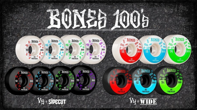 Bones Wheels OG Formula 100's V4 Wide 52 mm wheels