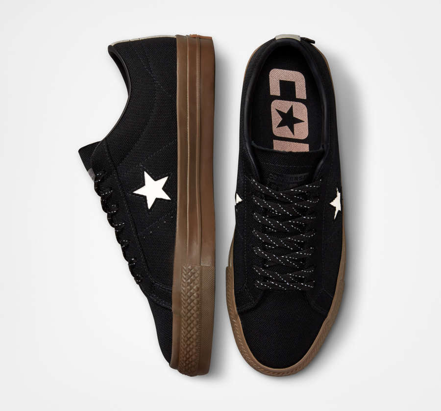Converse CONS One Star Pro Cordura Canvas (Black White Dark Gum)