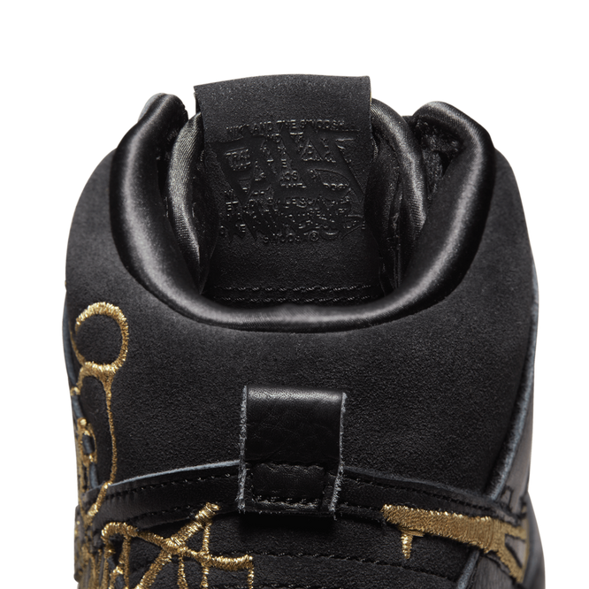 Nike SB x FAUST Dunk High Pro (Black / Black / Metallic Gold)