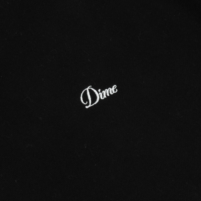 Dime Cursive Small Logo Hoodie (Black)