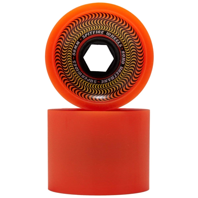 Spitfire Wheels 80HD Superwides (Orange) 58 mm