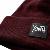 YOUTH SKATEBOARDS OG LOGO PLAIN BEANIE WINTER HAT (BURGUNDY)