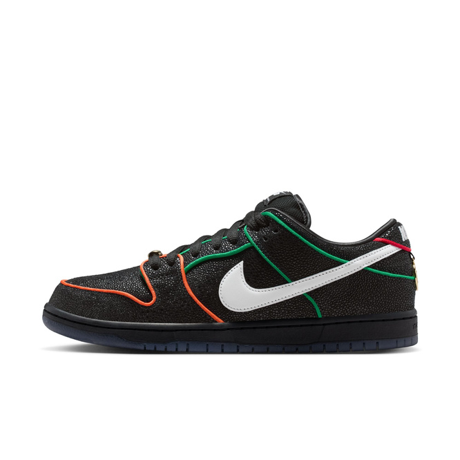 Nike SB x Bronx Girls Skate Dunk Low Pro (Black / White / Challenge Red / Total Orange)