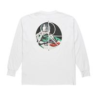 KOSZULKA Z DŁUGIM RĘKAWEM POLAR SKATE CO. LAMBO LIFE FILL LOGO LS TEE (WHITE)