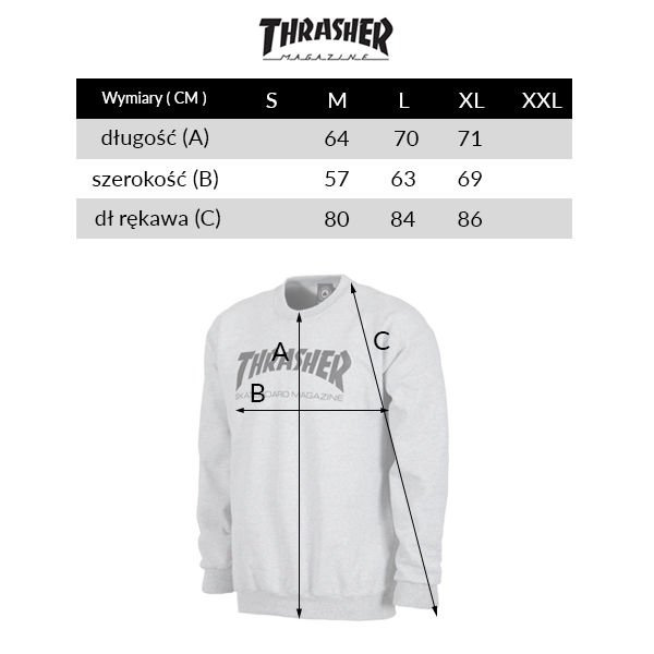 Thrasher Skate Mag Logo Crewneck (Grey)