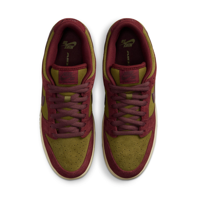 Nike SB Dunk Low Pro (Dark Team Red / Burgundy Crush / Olive Flak)
