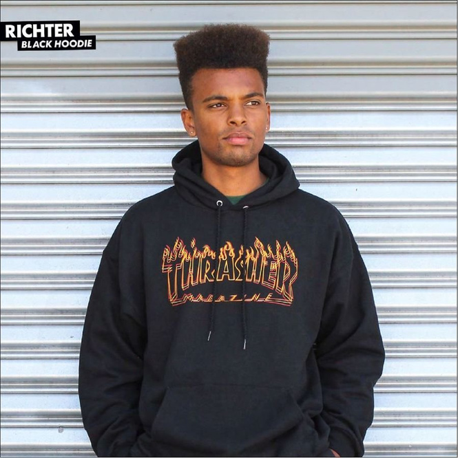BLUZA THRASHER RICHTER HOOD (BLACK)