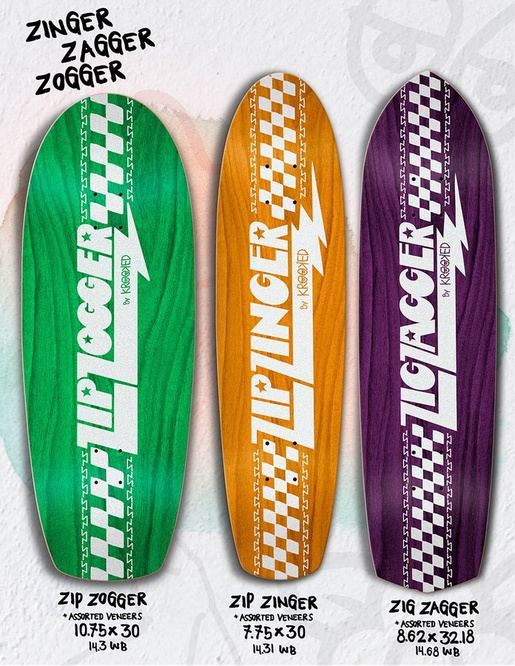 Deska Krooked Zig Zagger (Assorted Veneers) 8,62" x 32,18"