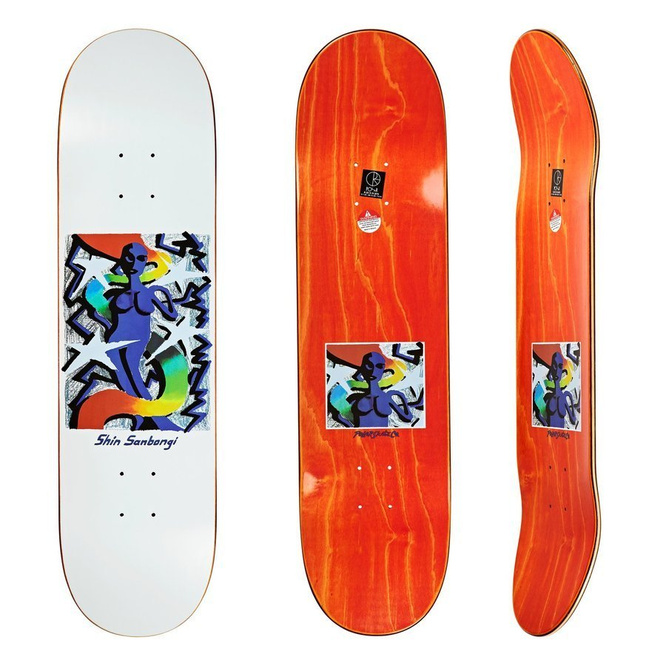 Polar Skate Co. board Shin Sanbongi Queen (White) 7.875"