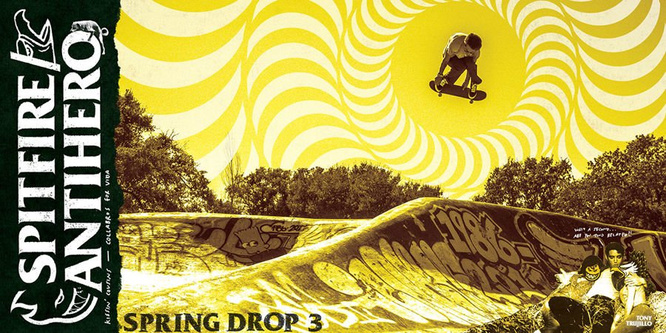 SPITFIRE x ANTIHERO CARDIEL CARWASH T-SHIRT (BLACK)